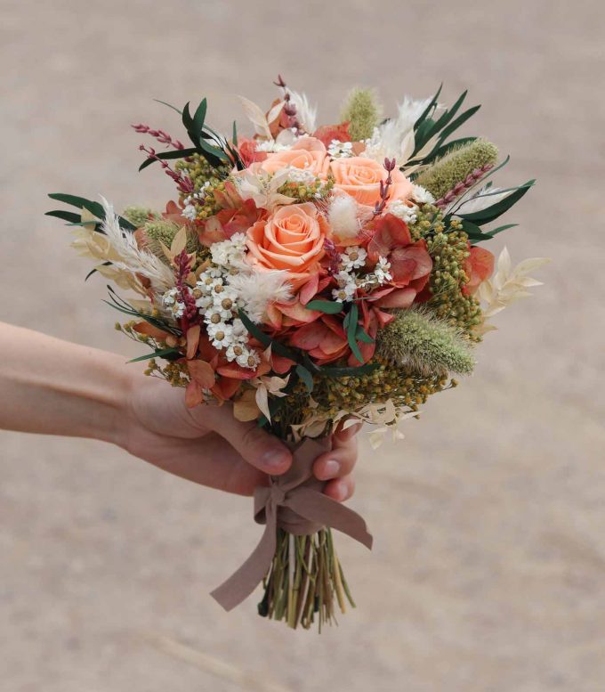 Toscana - Ramo de novia con flores secas y preservadas