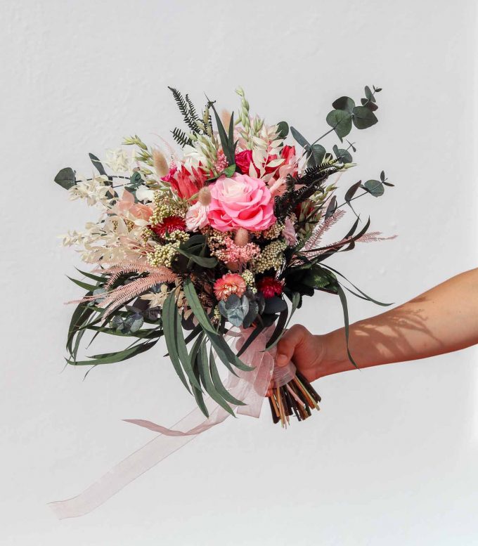 Ramo de novia color rosa y fucsia - Afrodita