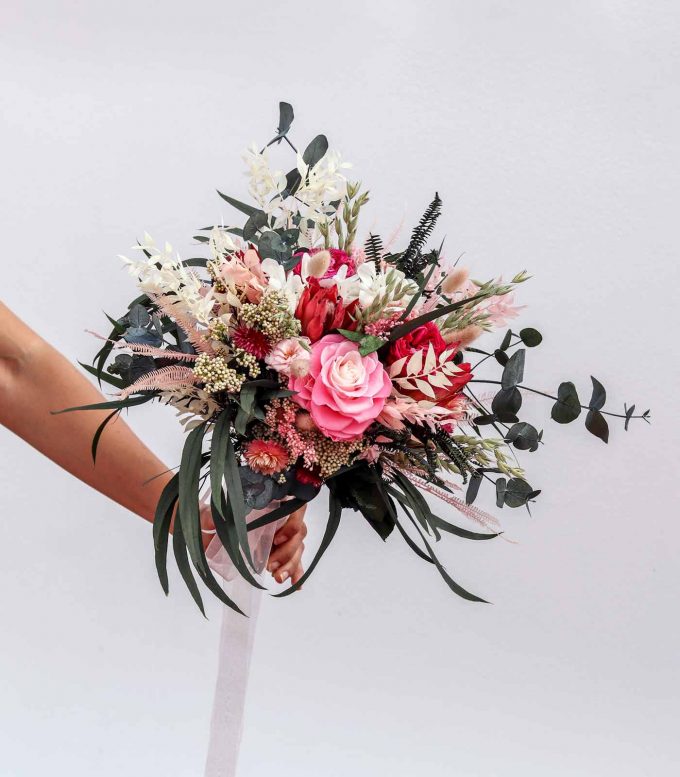 Ramo de novia color rosa y fucsia - Afrodita