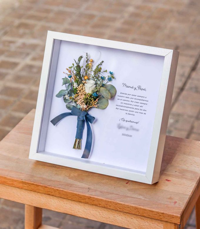 Cuadros con flores preservadas personalizados