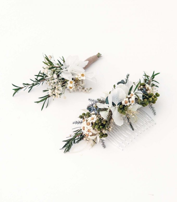 Tocados de flores preservadas