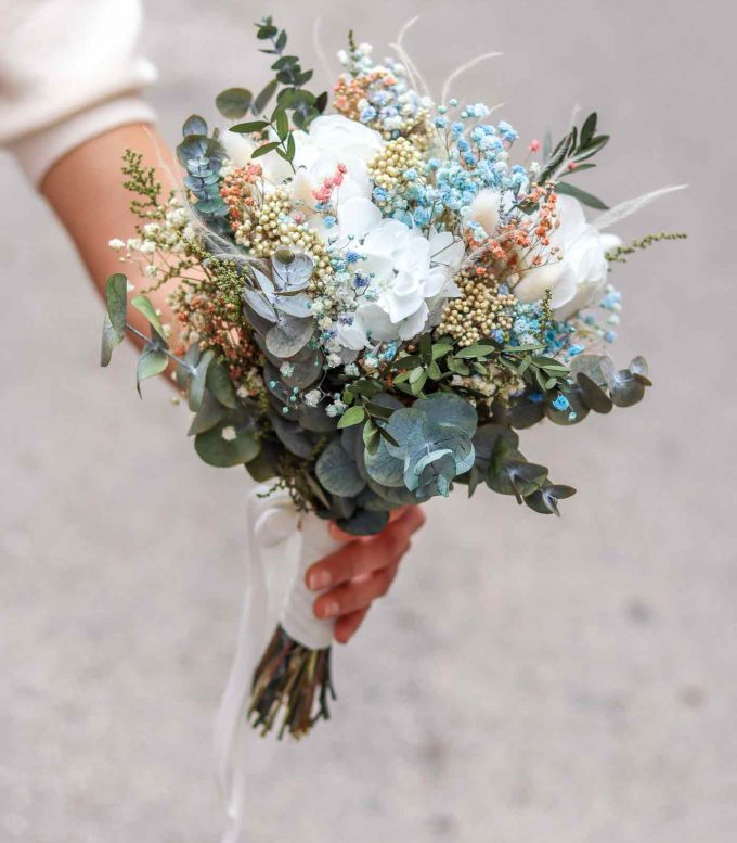 Azure - Ramo de novia azul sencillo