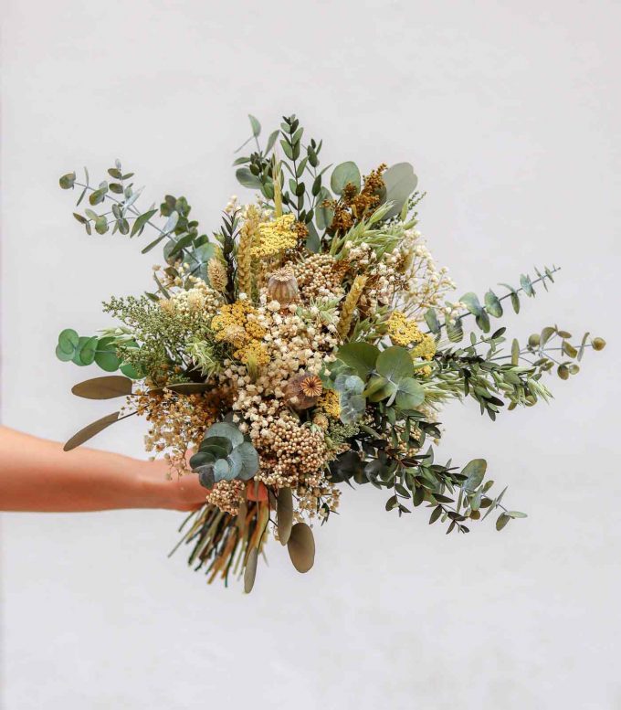 Ramo silvestre de flores preservadas naturales - Lys