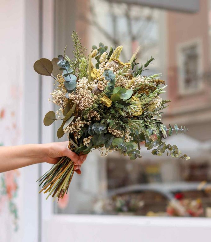 Ramo silvestre de flores preservadas naturales - Lys