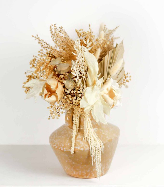 Centro de flores secas y preservadas - Arena