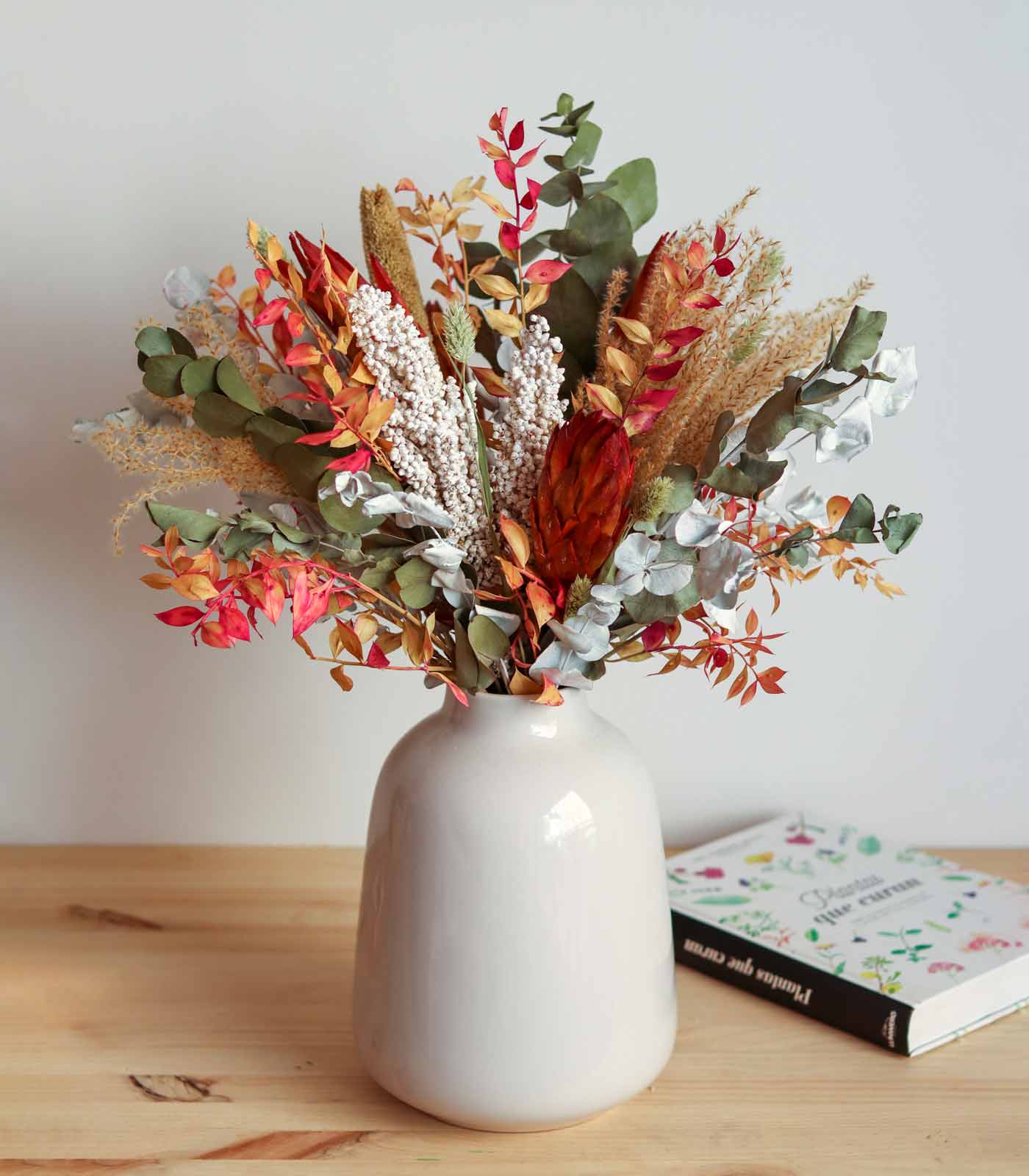 Jarrón de Cerámica Turquesa con Flores Secas: Elegancia Natural para tu  Espacio - Aloe Lola